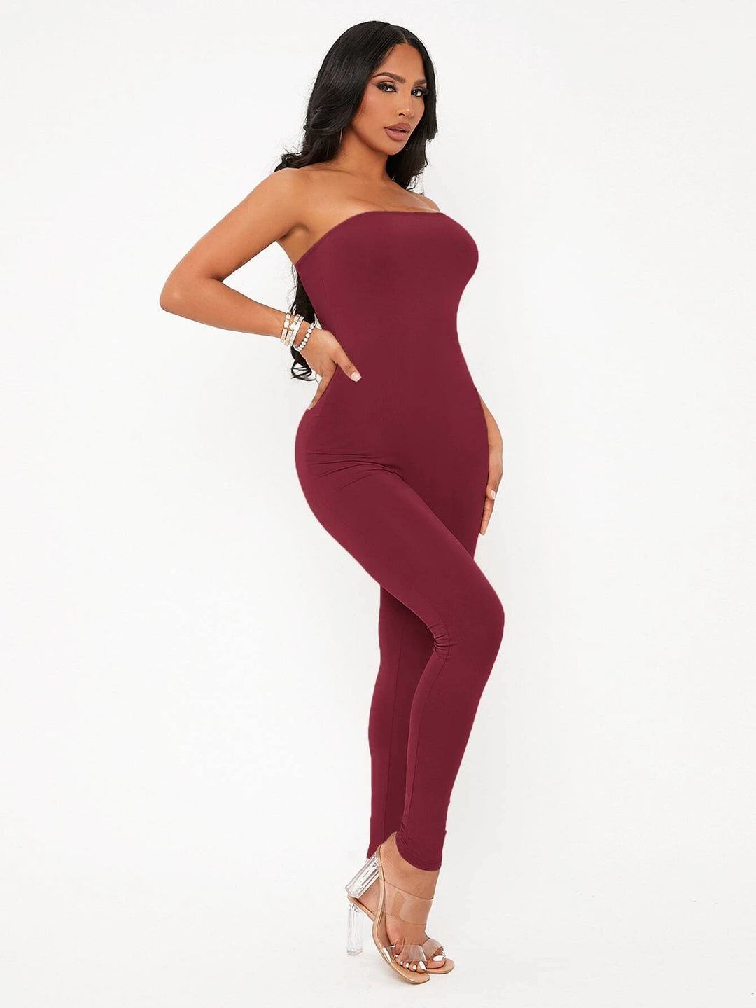 Sleeveless Tube Unitard Jumpsuit