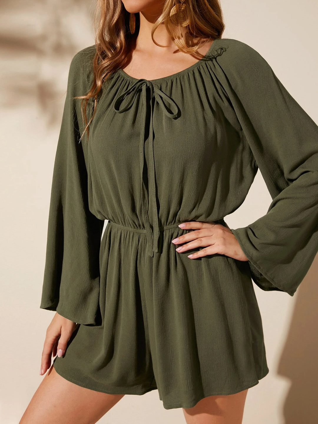 Flounce Sleeved Romper