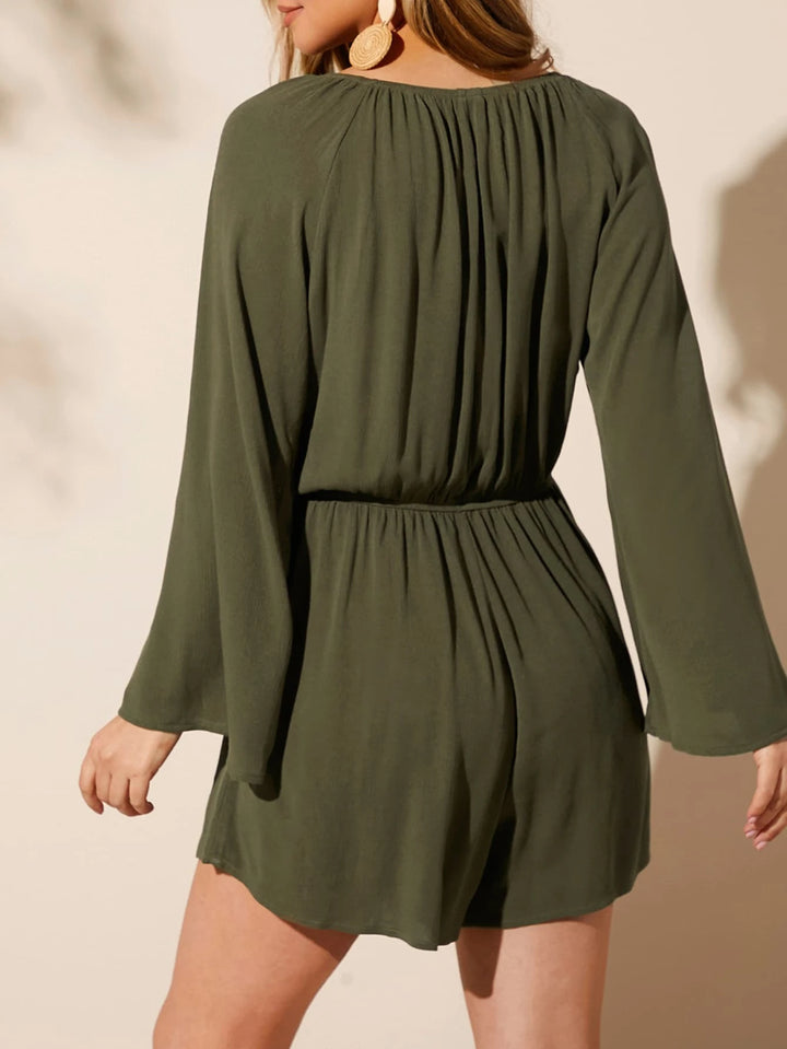 Flounce Sleeved Romper