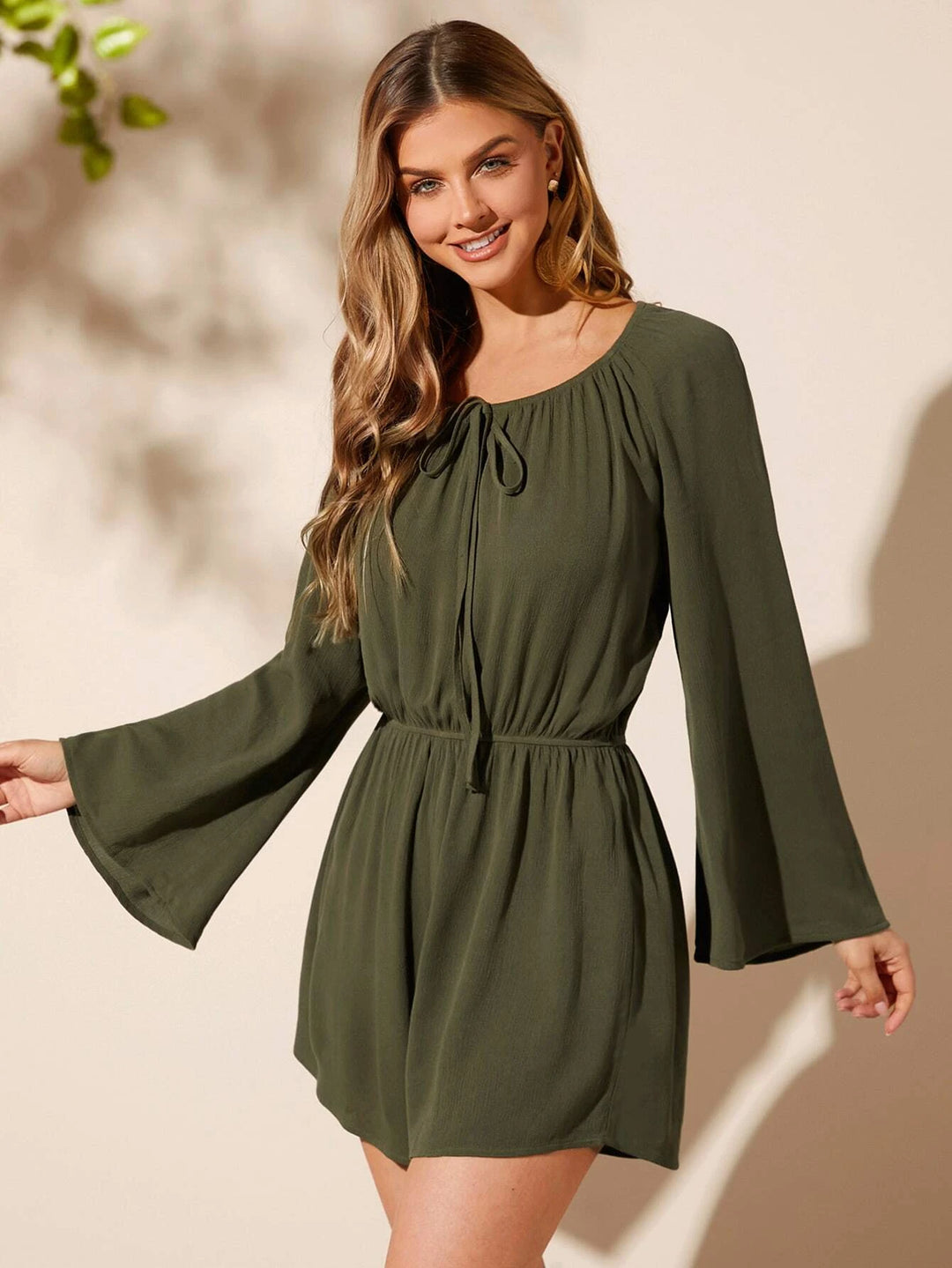 Flounce Sleeved Romper