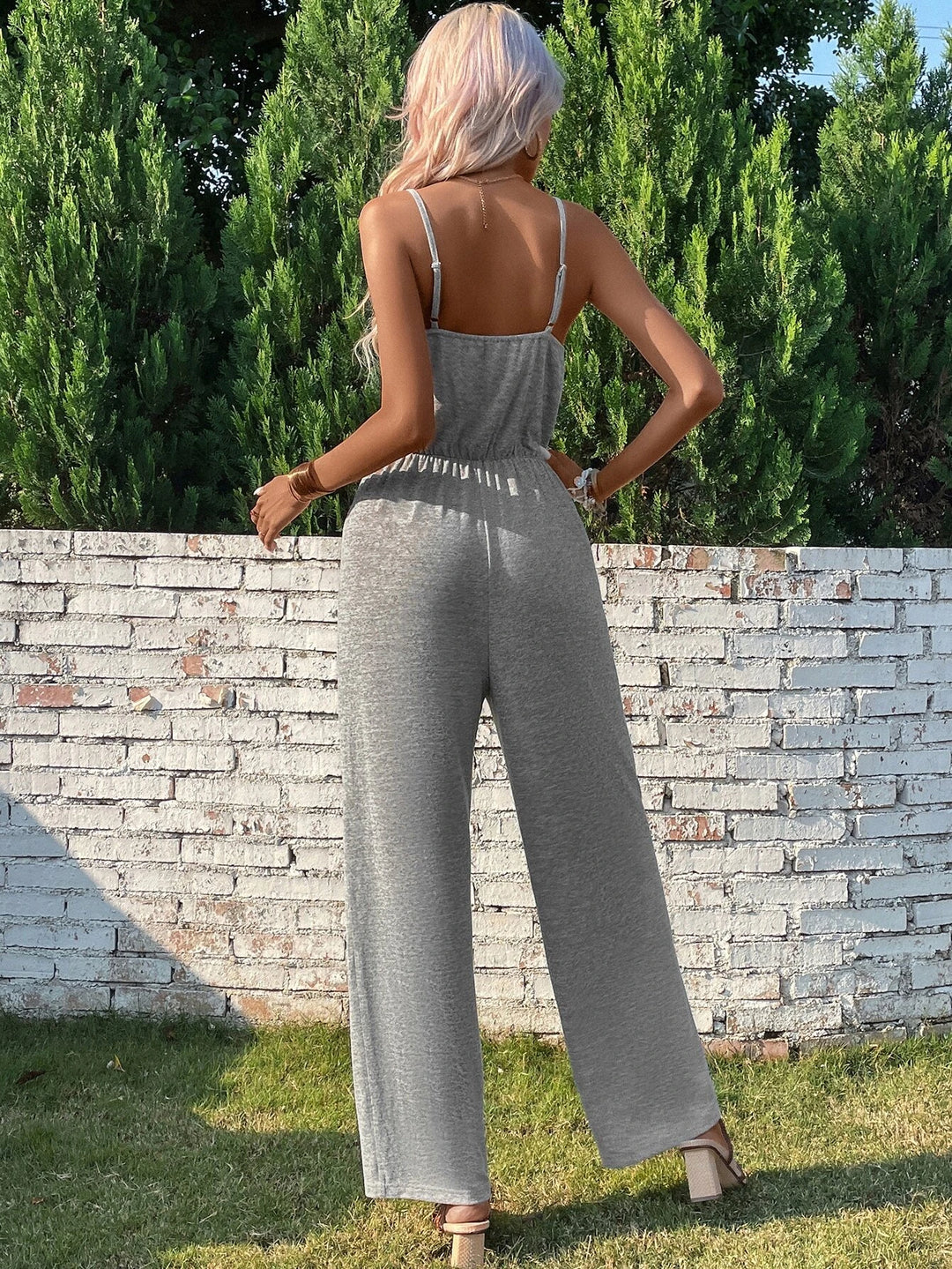 Front Knot Cami Jumpsuit