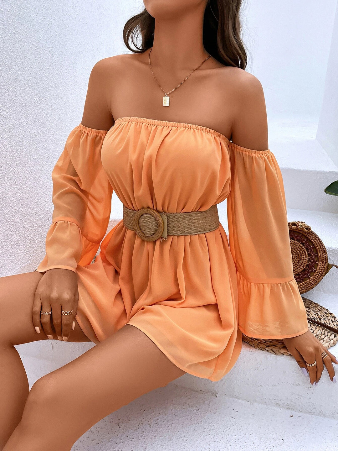Sleeve Romper Without Belt