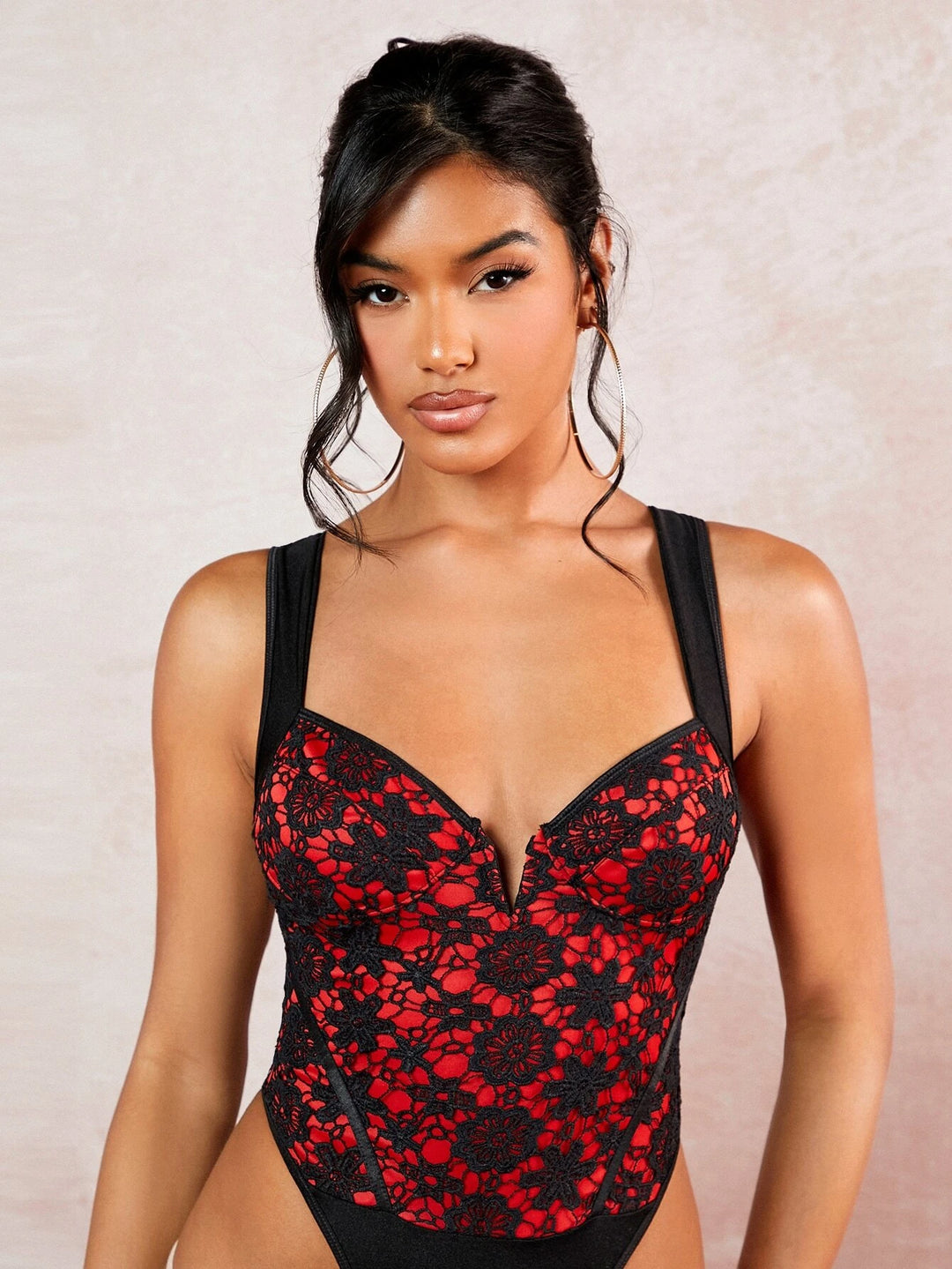 Lace High Cut Cami Bodysuit