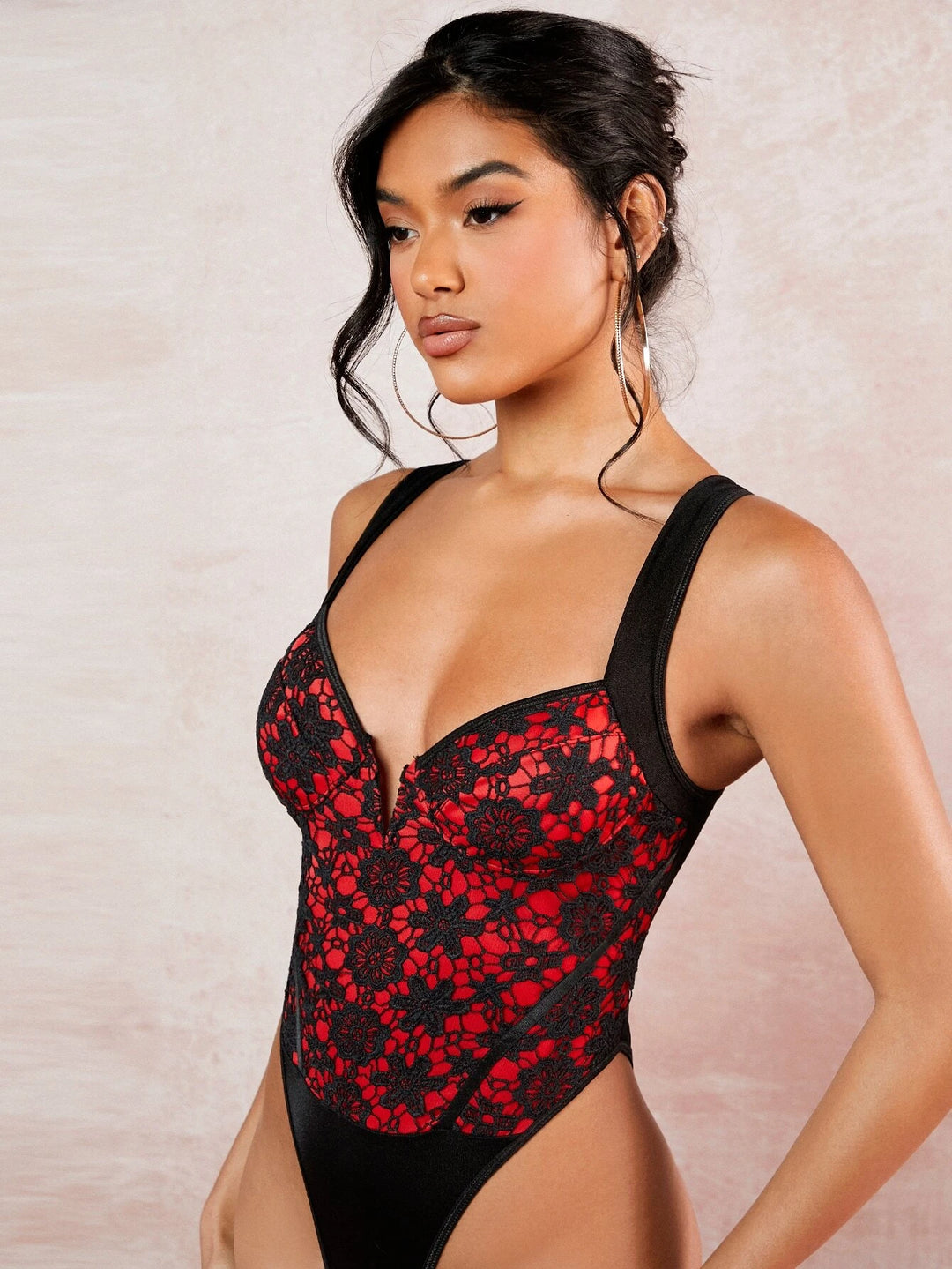 Lace High Cut Cami Bodysuit