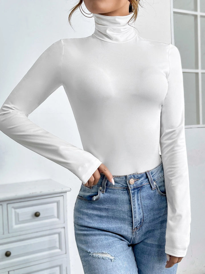 High Neck Slim Fit Tee Bodysuit