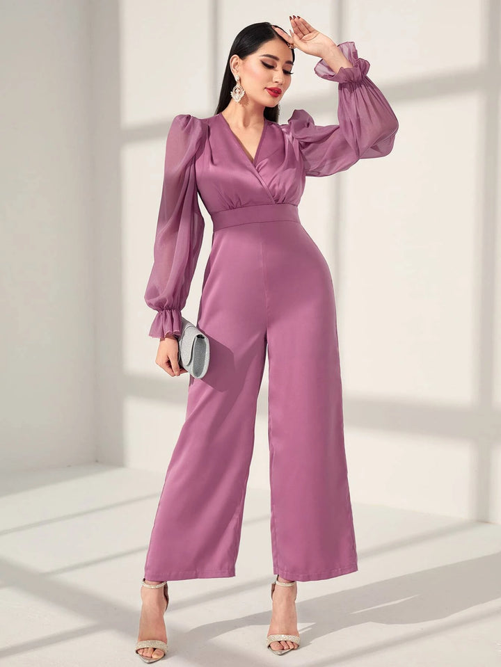 Ruffle Sleeved Jumpsuit