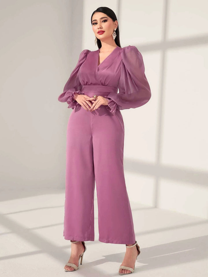 Ruffle Sleeved Jumpsuit