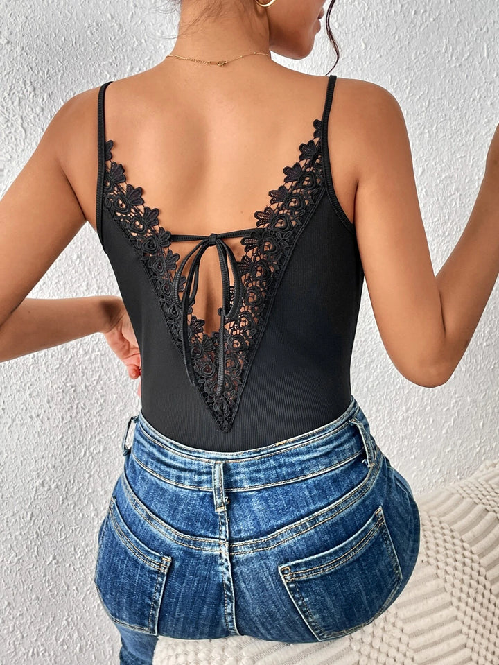 Elegant Backless Cami Bodysuit