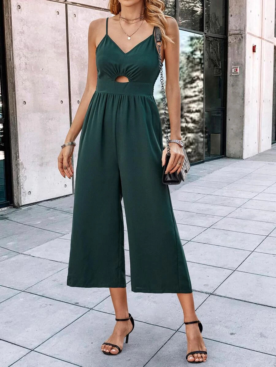 Cut Out Front Cami Jumpsuit