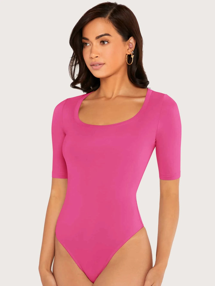 Solid Scoop Neck Bodysuit