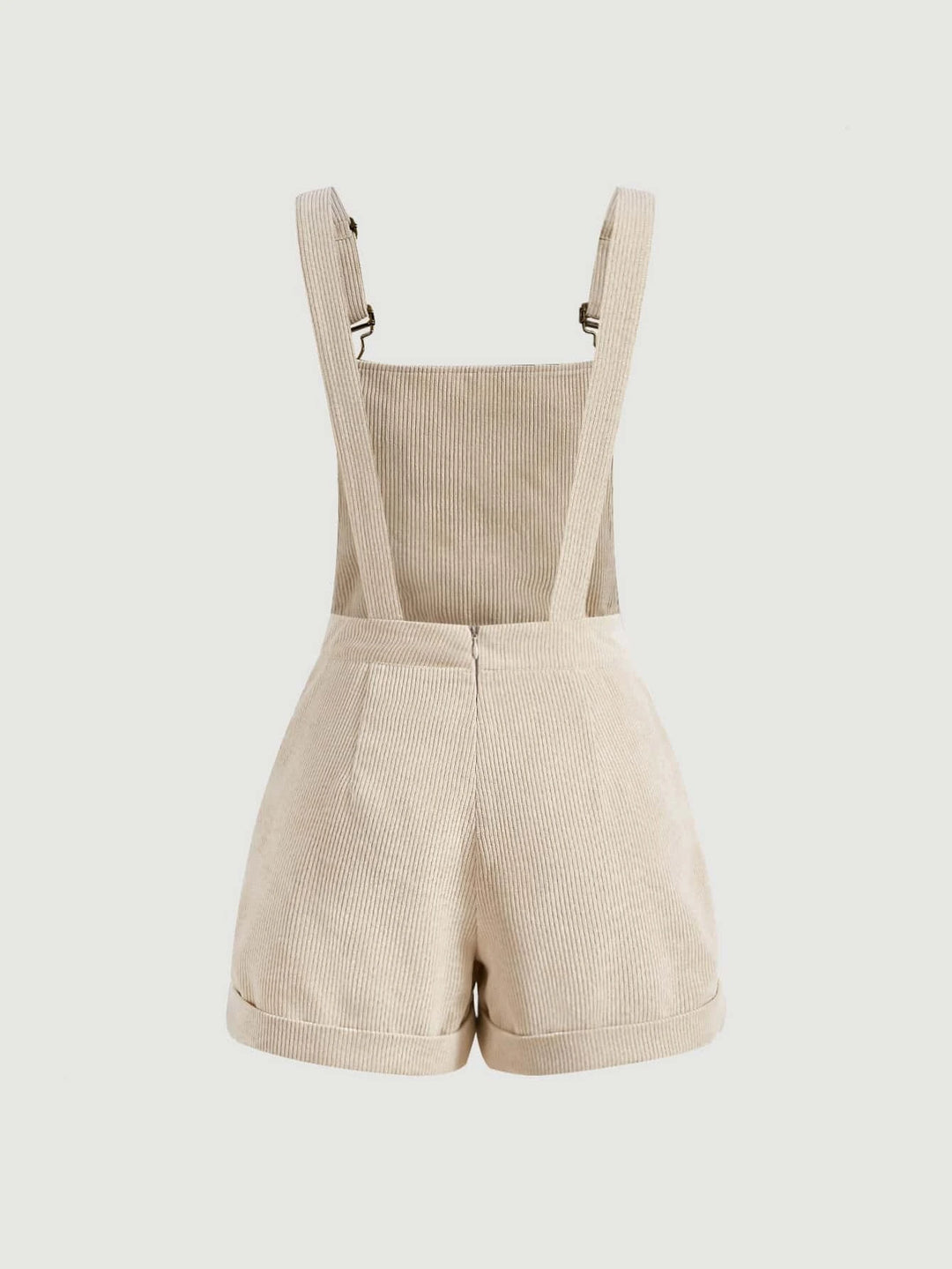 Mushroom Patched Overall Romper