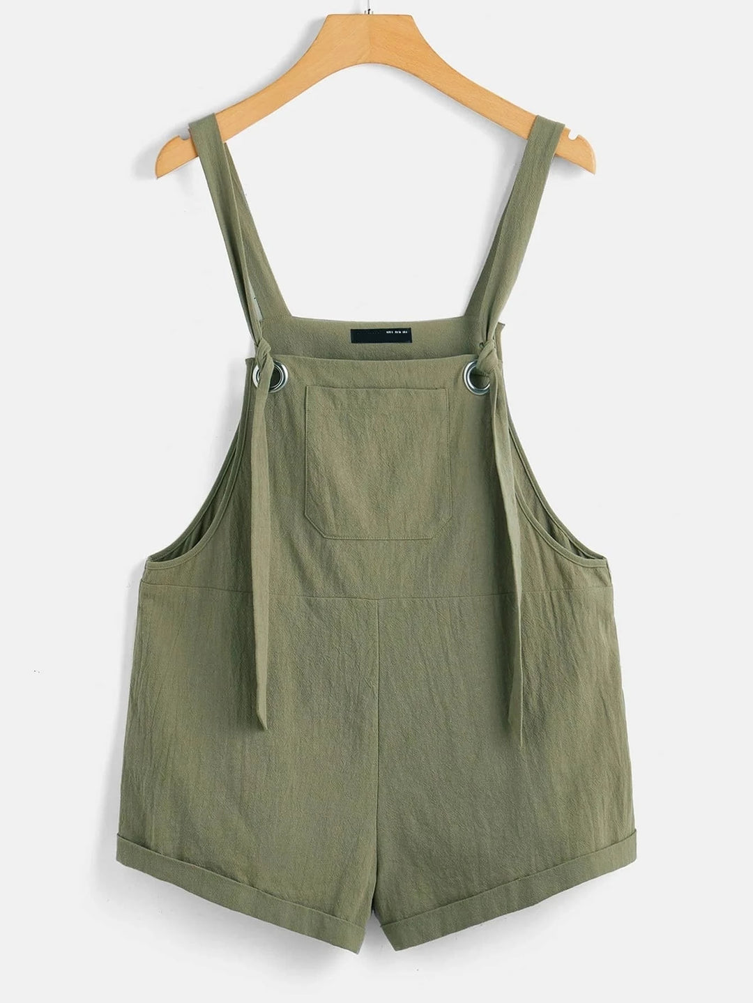 Olive Green Cotton Romper Without Tee