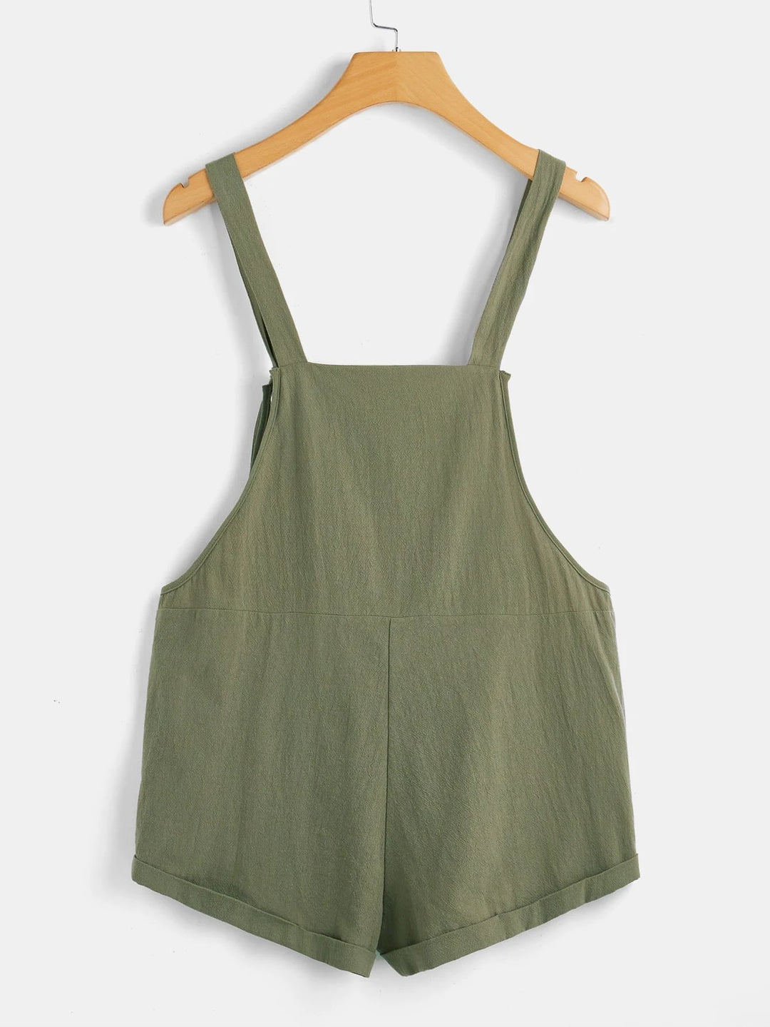 Olive Green Cotton Romper Without Tee