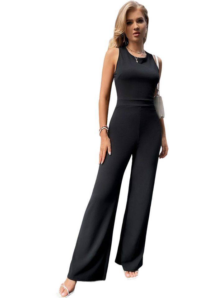 Crisscross Zip Back Jumpsuit