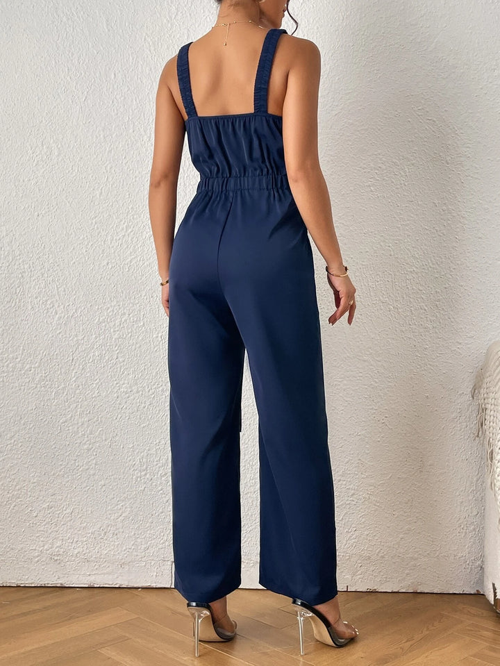 Casual Belted Cami Jumpsuit