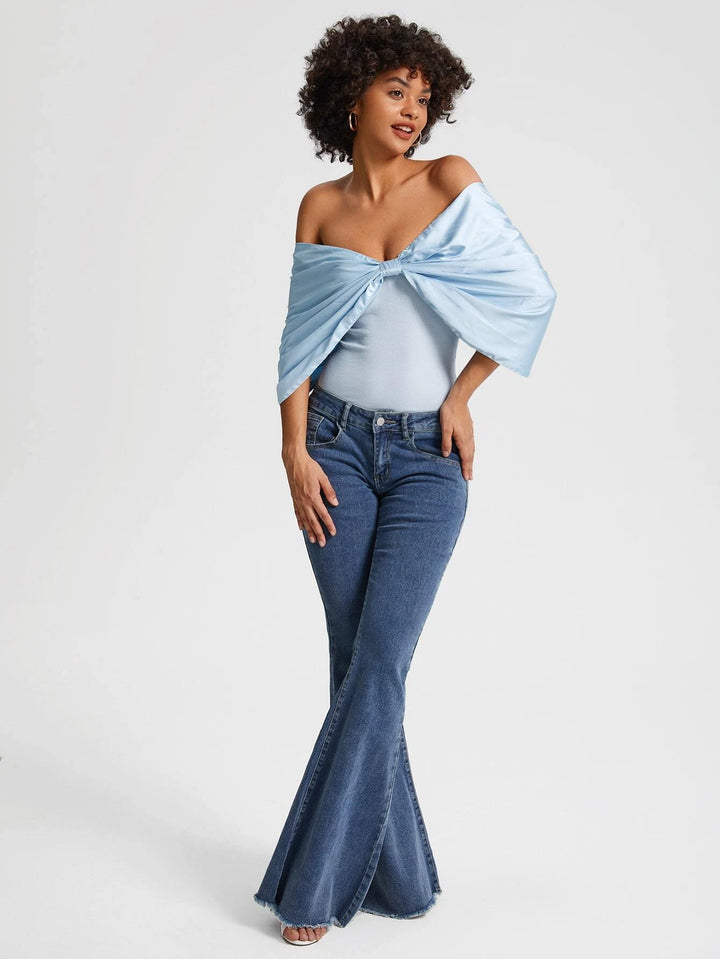 Off Shoulder Ruched Bodysuit