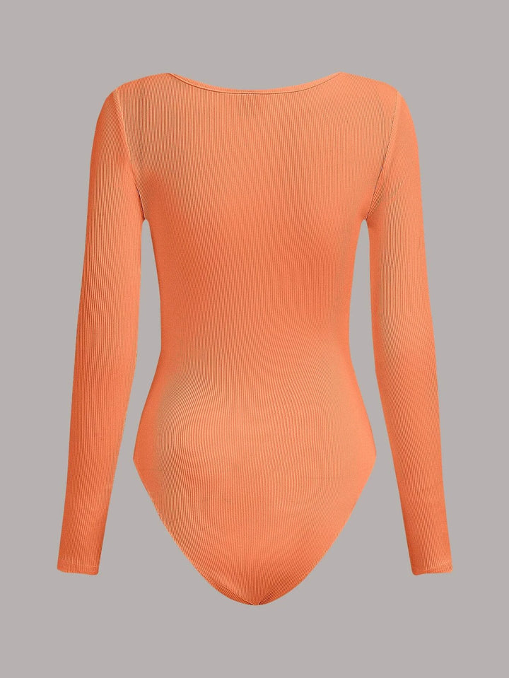 Solid Colored Slim Fit Bodysuit