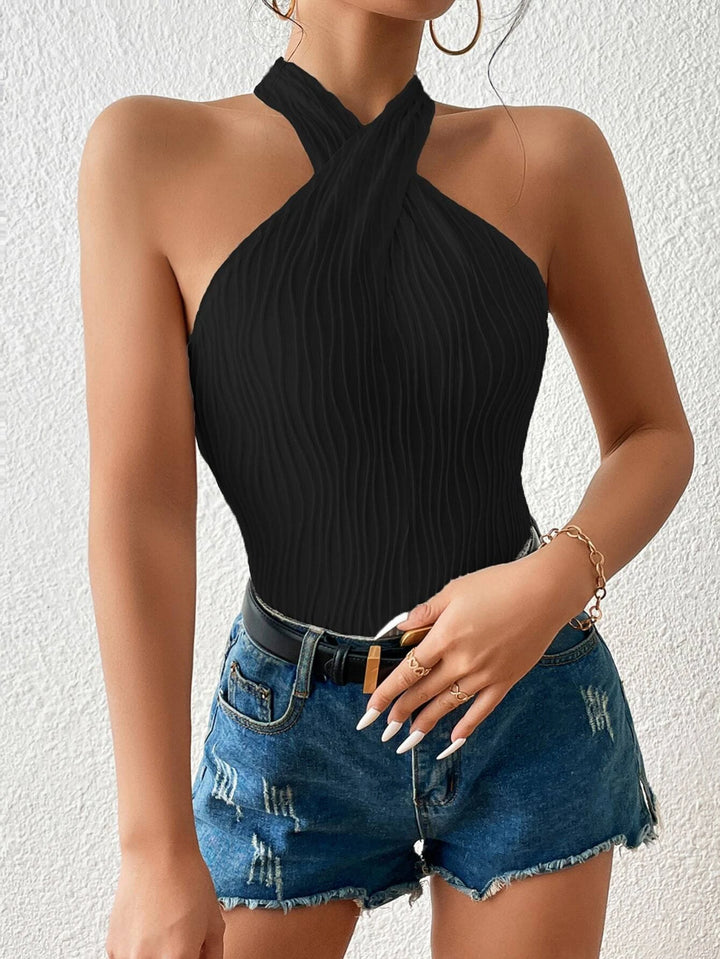 Sleeveless Slim Fit Halter Bodysuit