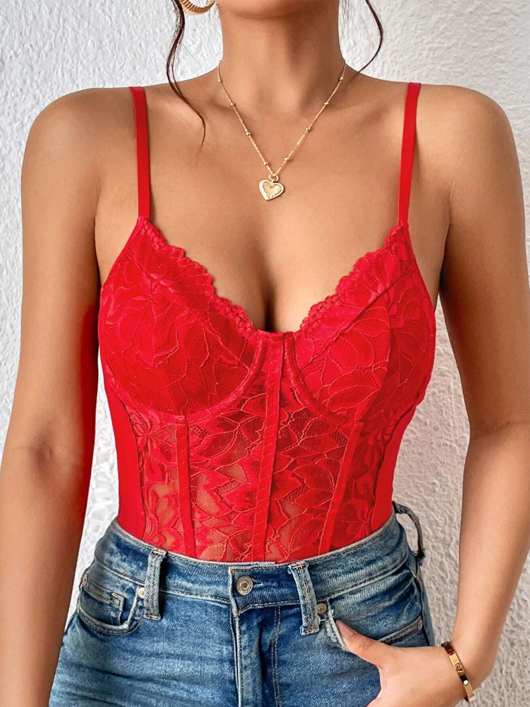 Laced Cami Bodysuit