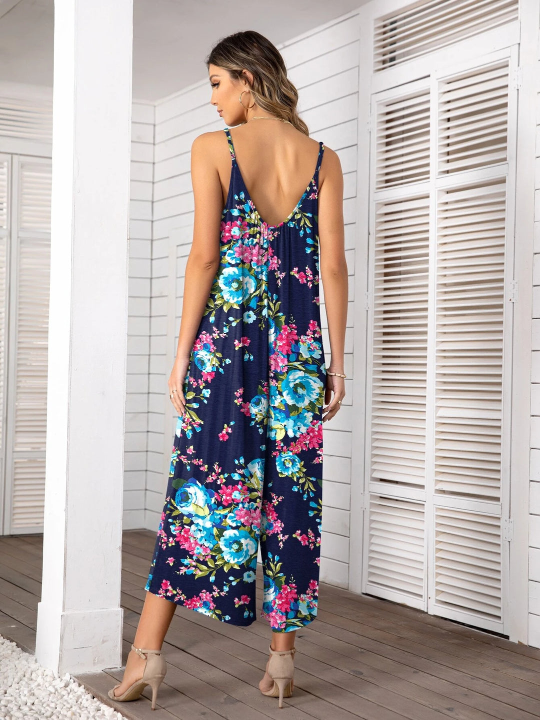 Floral Print Cami Jumpsuit