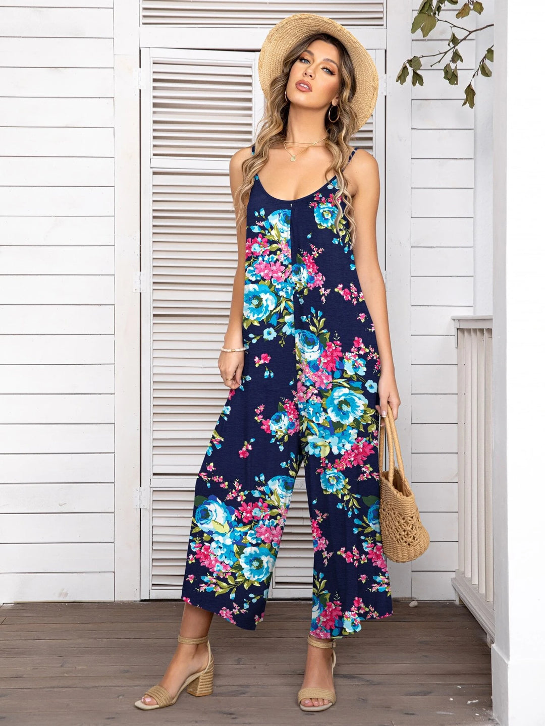 Floral Print Cami Jumpsuit