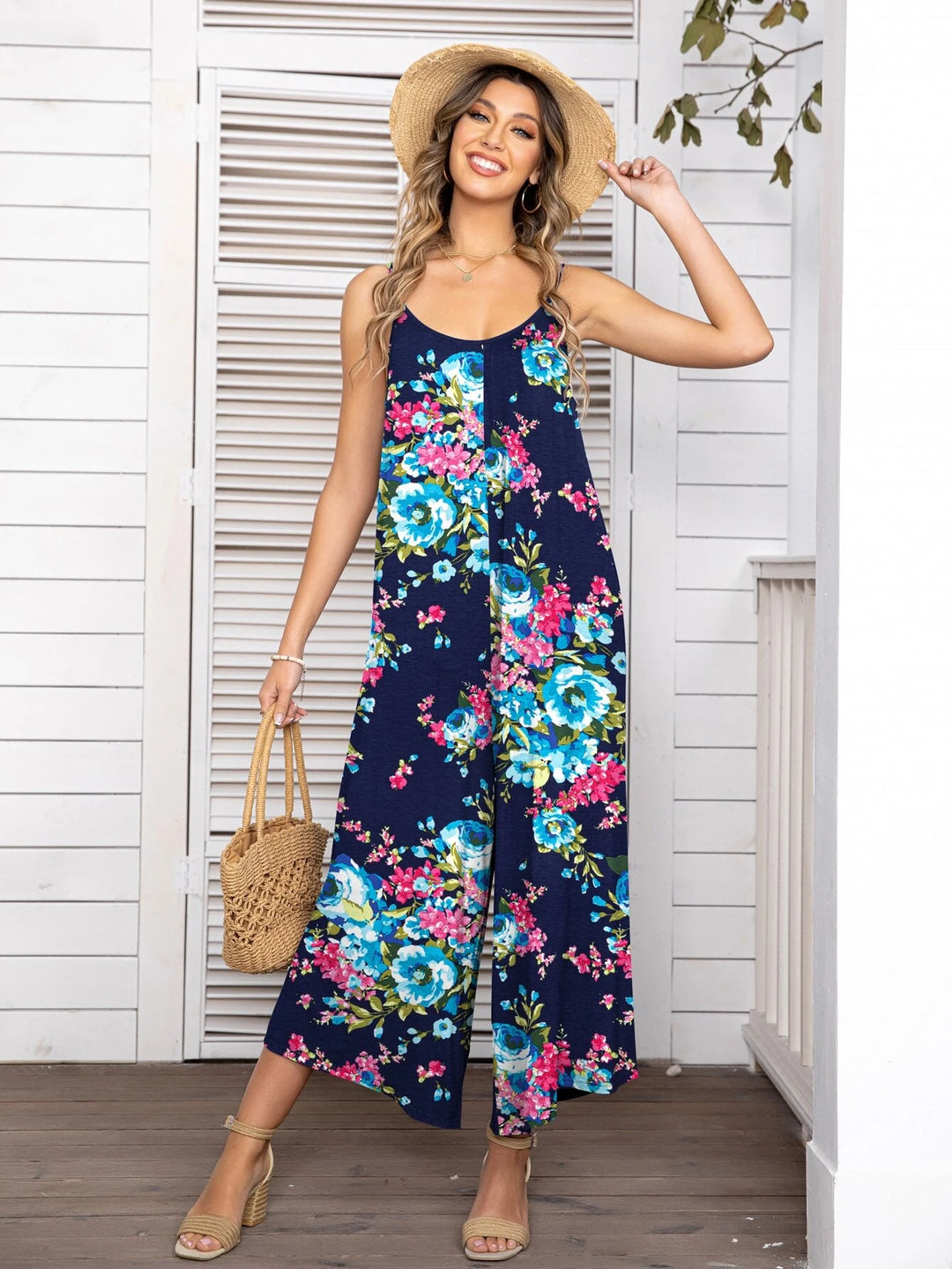 Floral Print Cami Jumpsuit