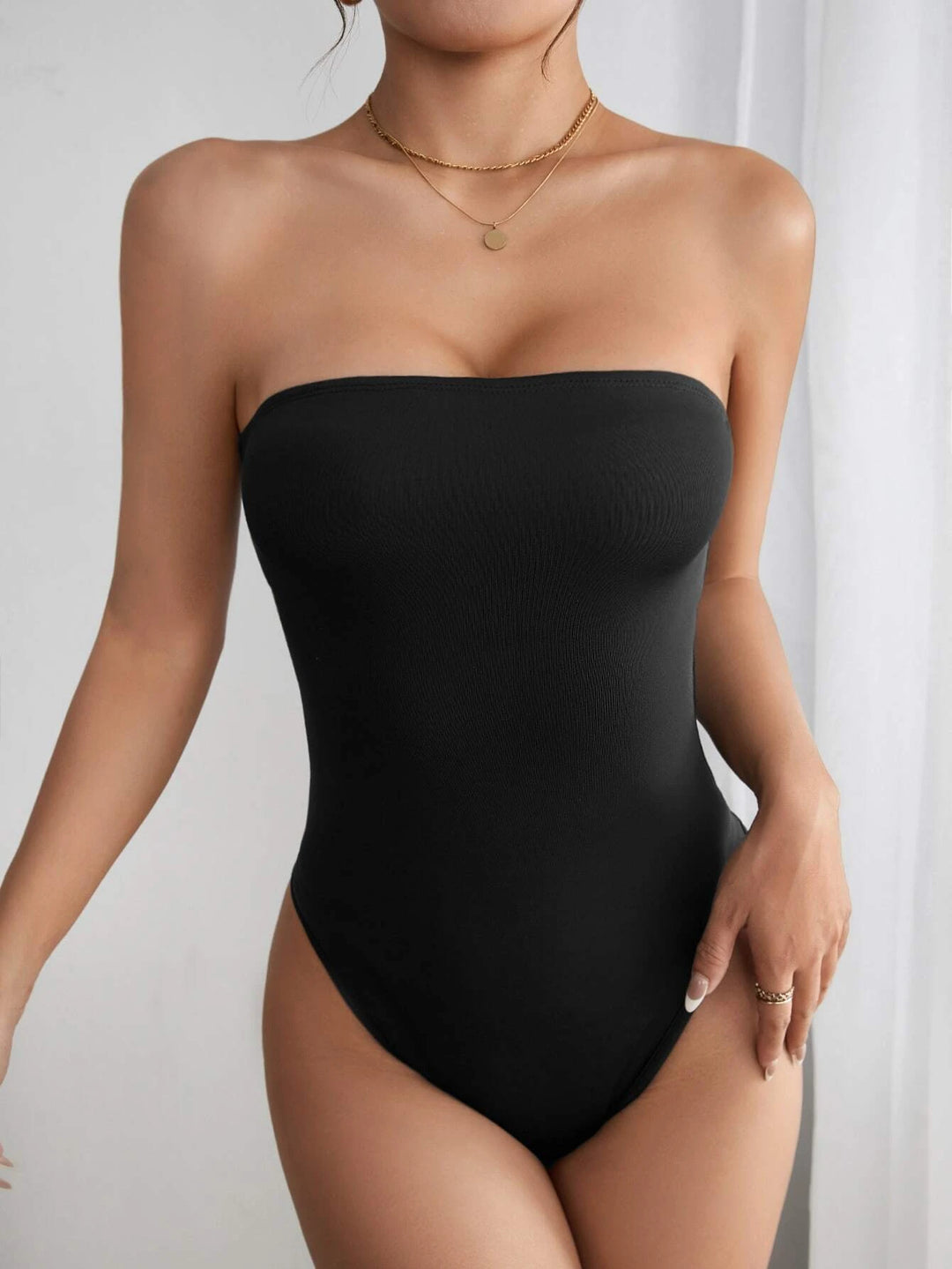 Solid Strapless Bodysuit