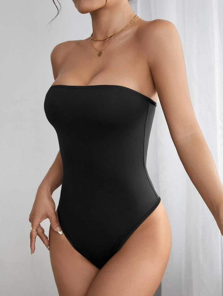 Solid Strapless Bodysuit