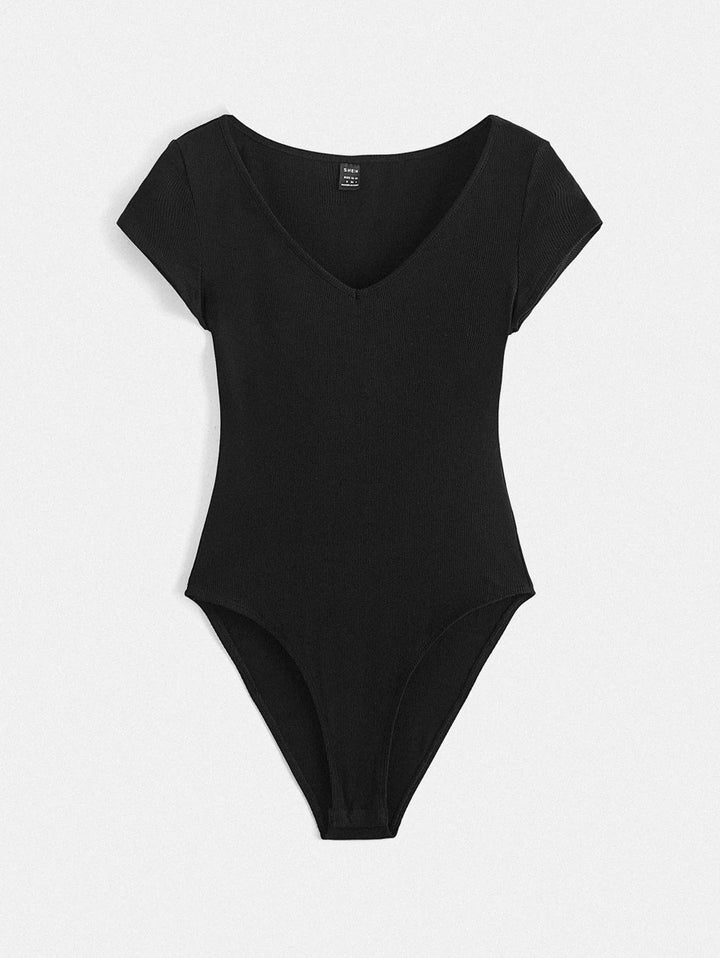 Cotton V Neck Bodysuit