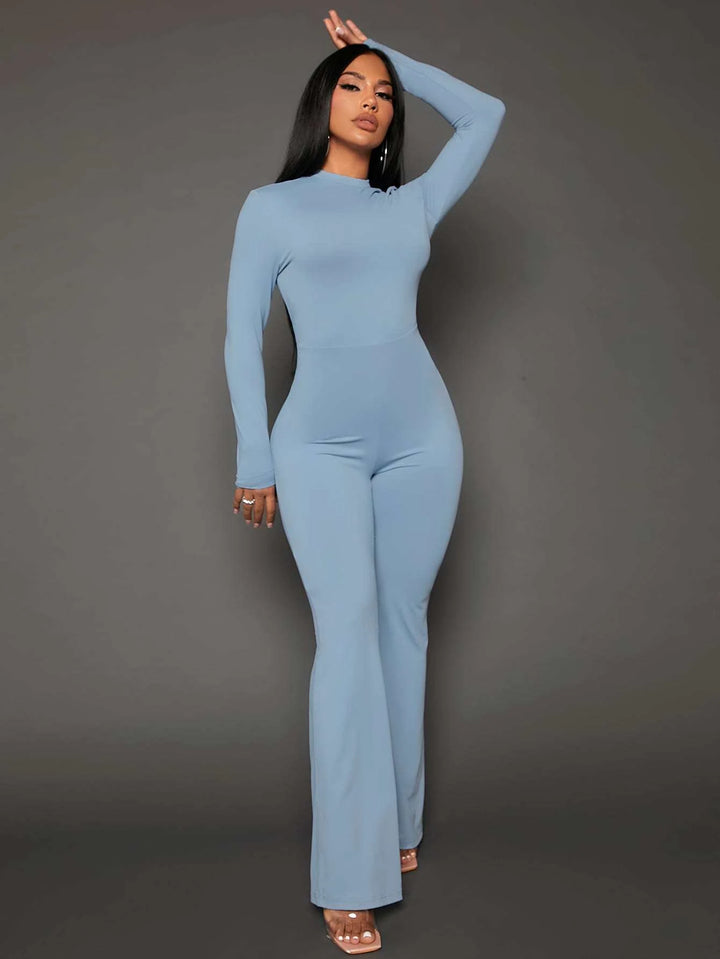 Backless Long Sleeve Jumpsuit