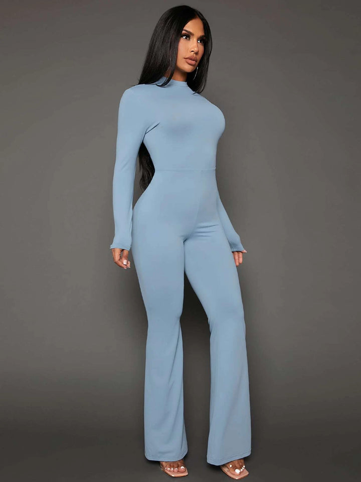 Backless Long Sleeve Jumpsuit