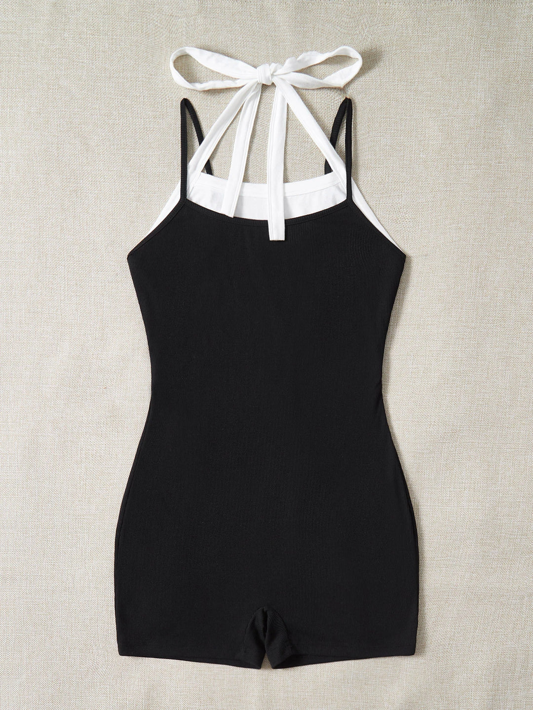 Balletcore Tie Sleeveless Unitard Romper