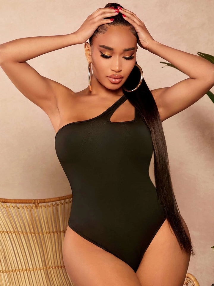 Sleeveless One Shoulder Bodysuit