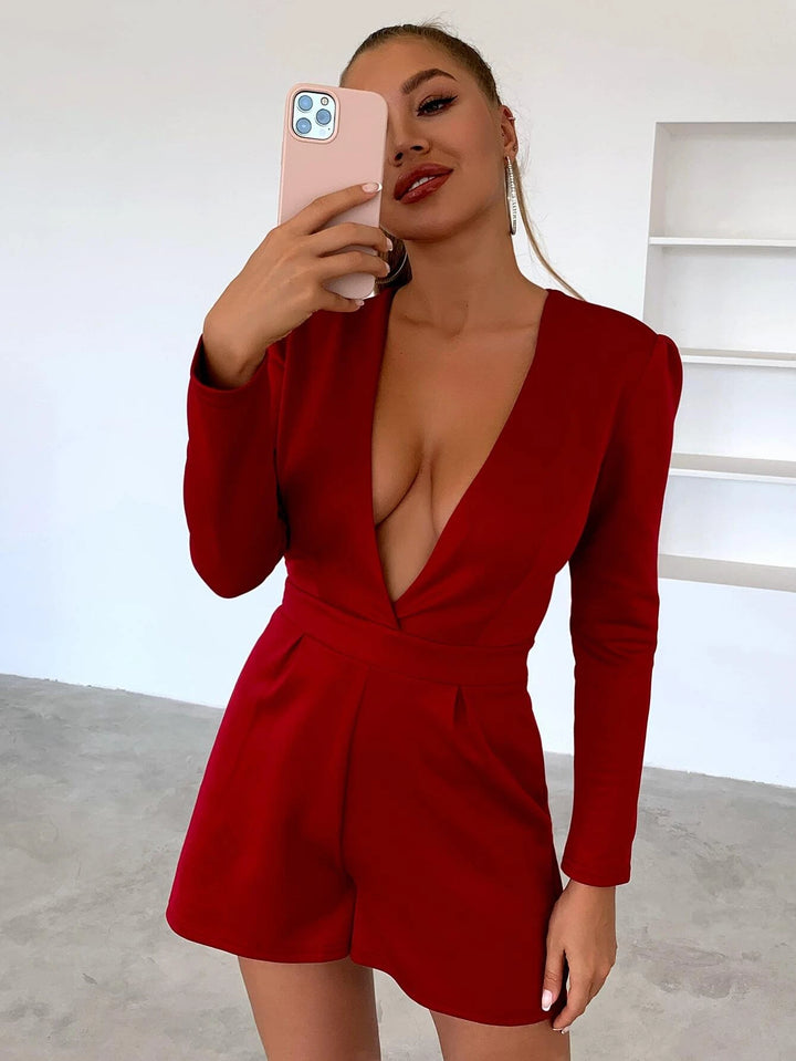 Plunging Neck Romper