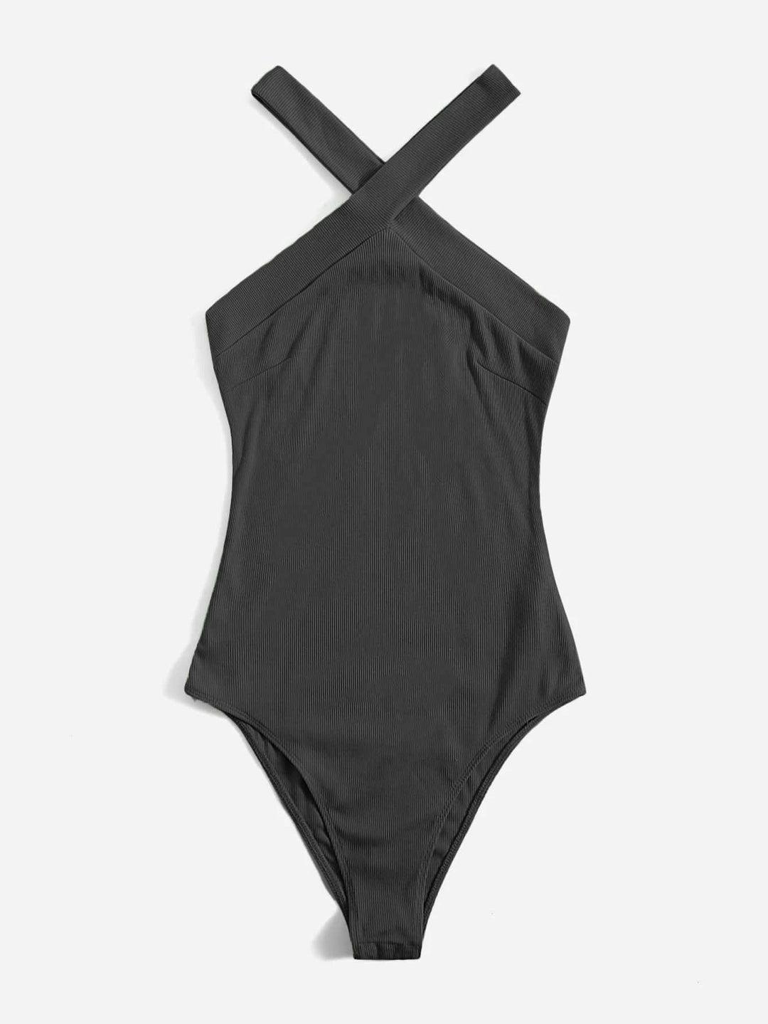 Solid Halter Bodysuit