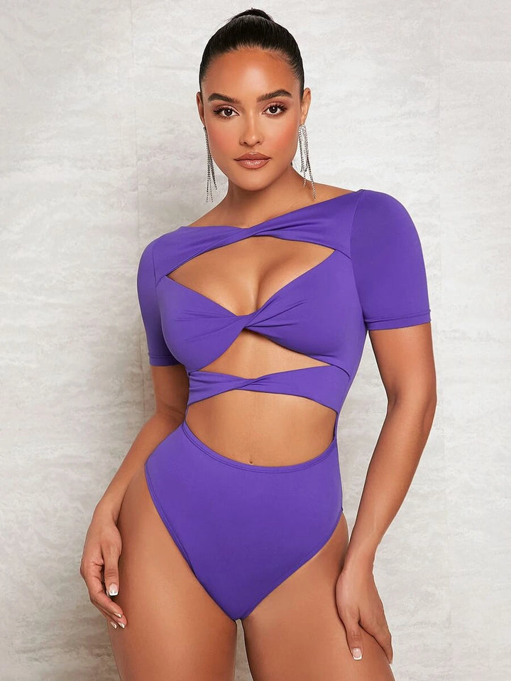 Twist Front Cut Out Bodysuit