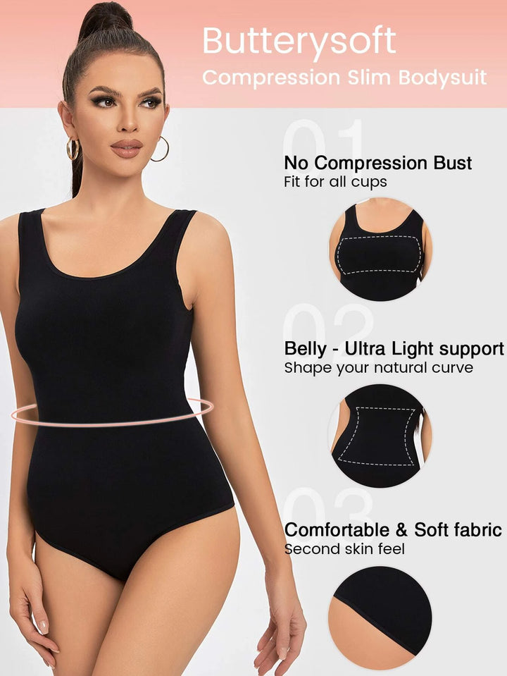 Ärmelloser Slim-Fit-Body mit hohem Stretchanteil 