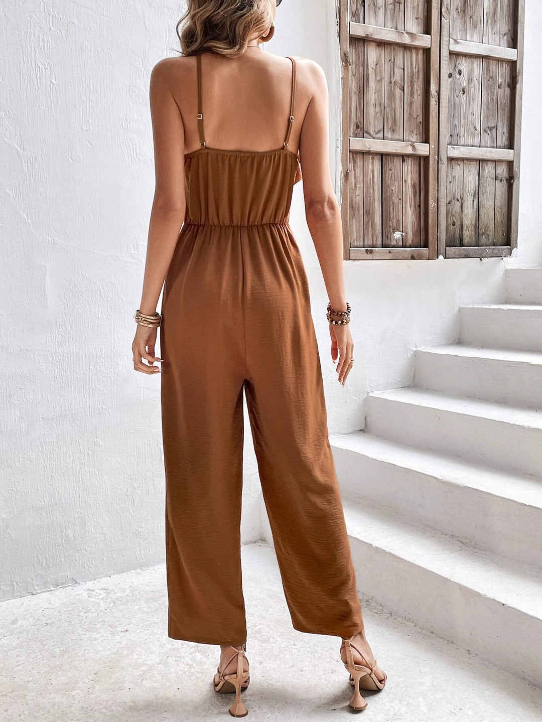 Cami-Jumpsuit mit Rüschenbesatz