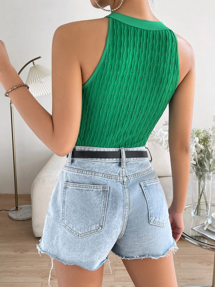 Sleeveless Halter Neck Bodysuit