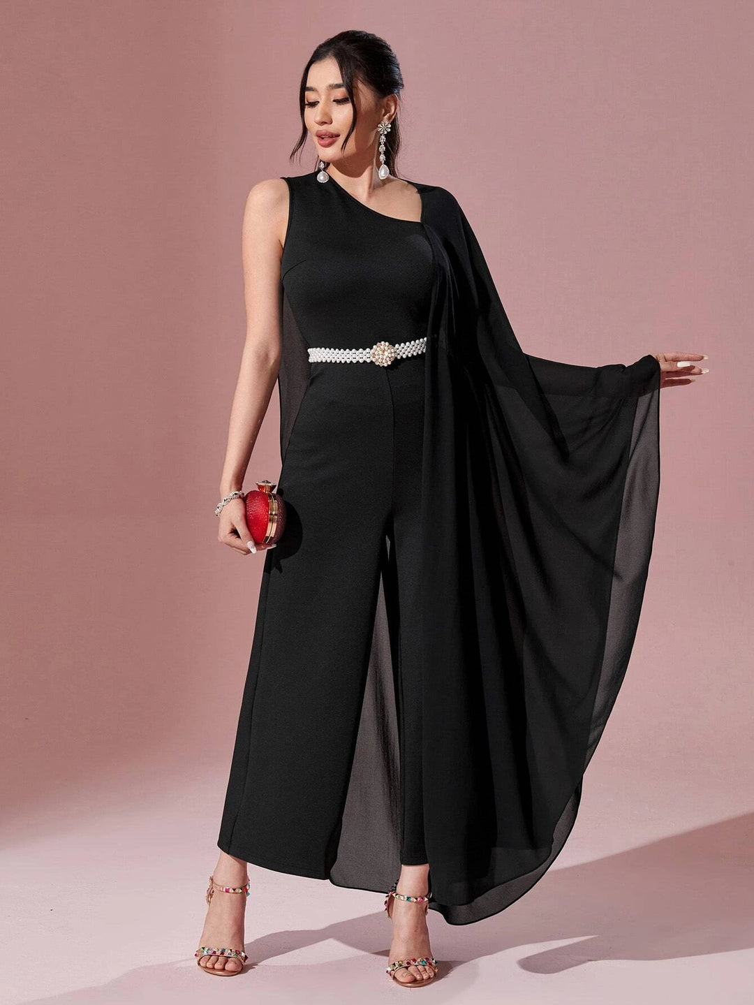 Asymmetrical Neck Jumpsuit