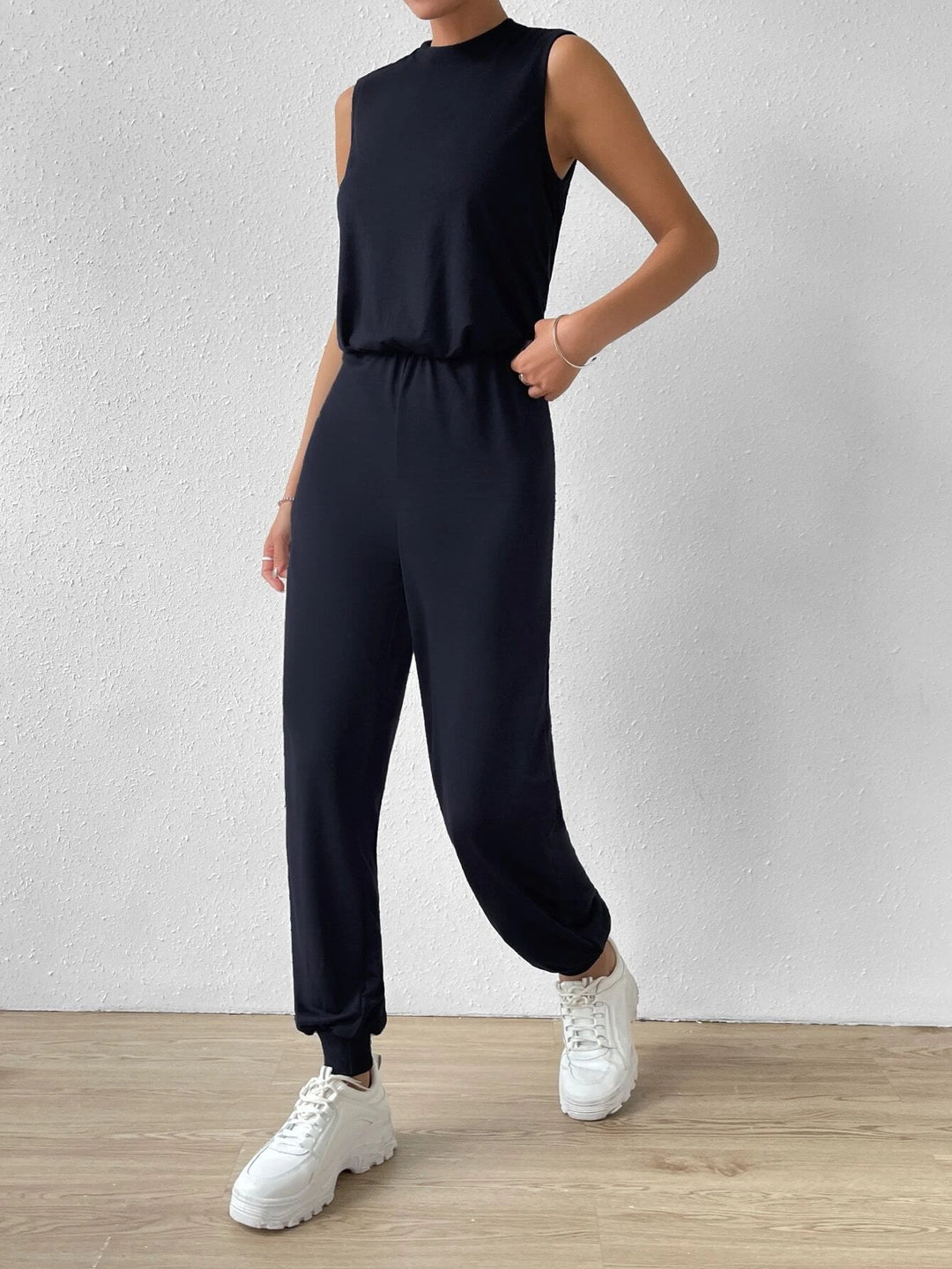 Mock Neck Jumpsuit