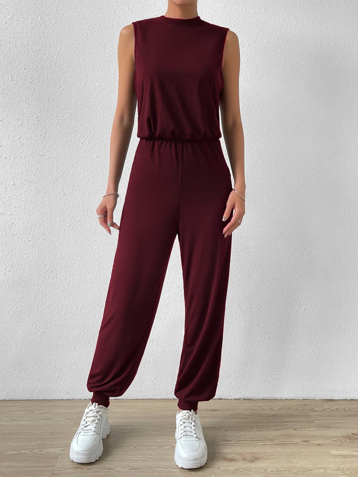 Mock Neck Jumpsuit