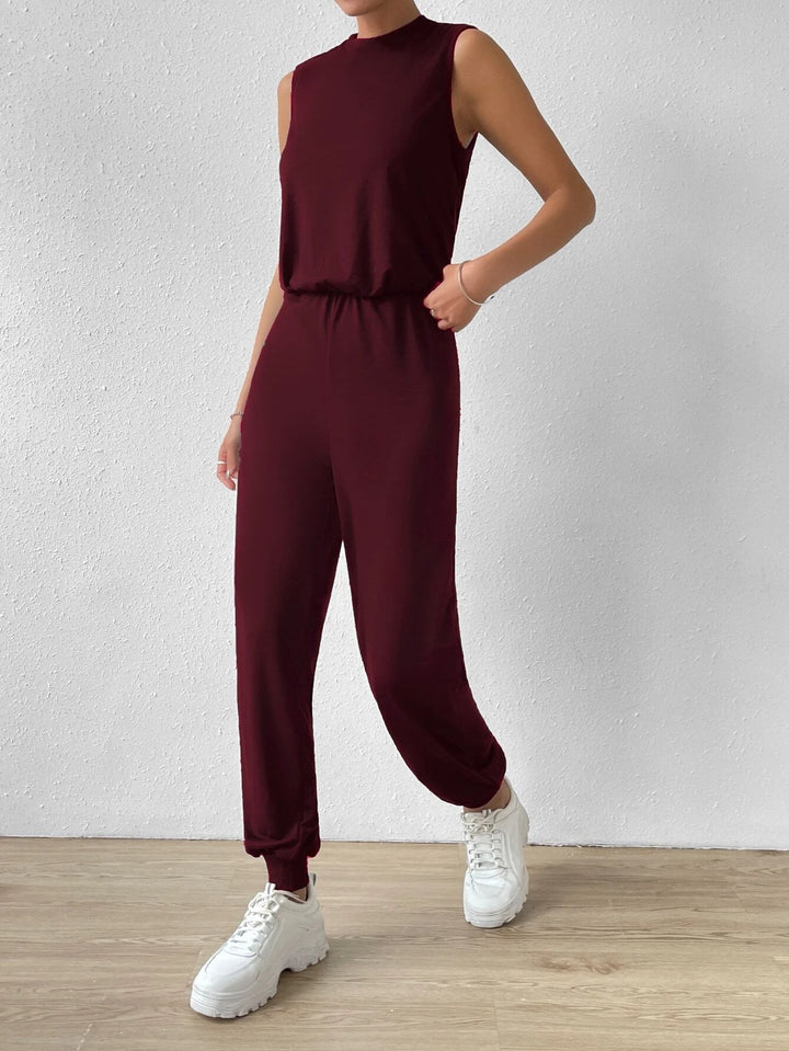 Mock Neck Jumpsuit