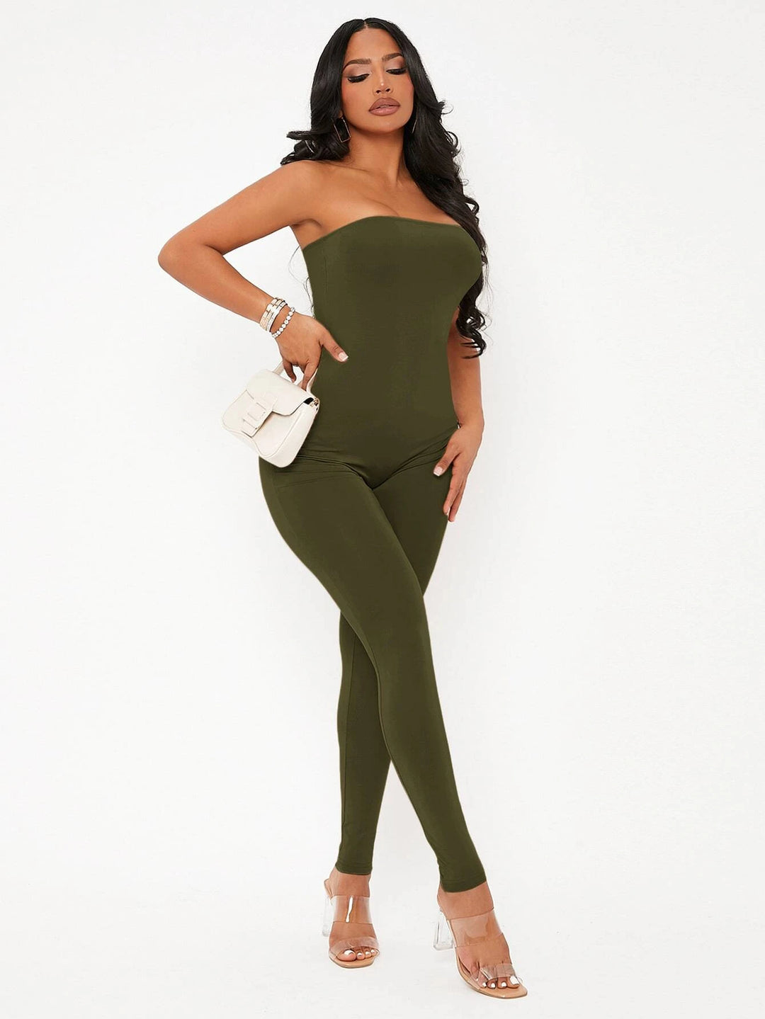 Sleeveless Tube Unitard Jumpsuit