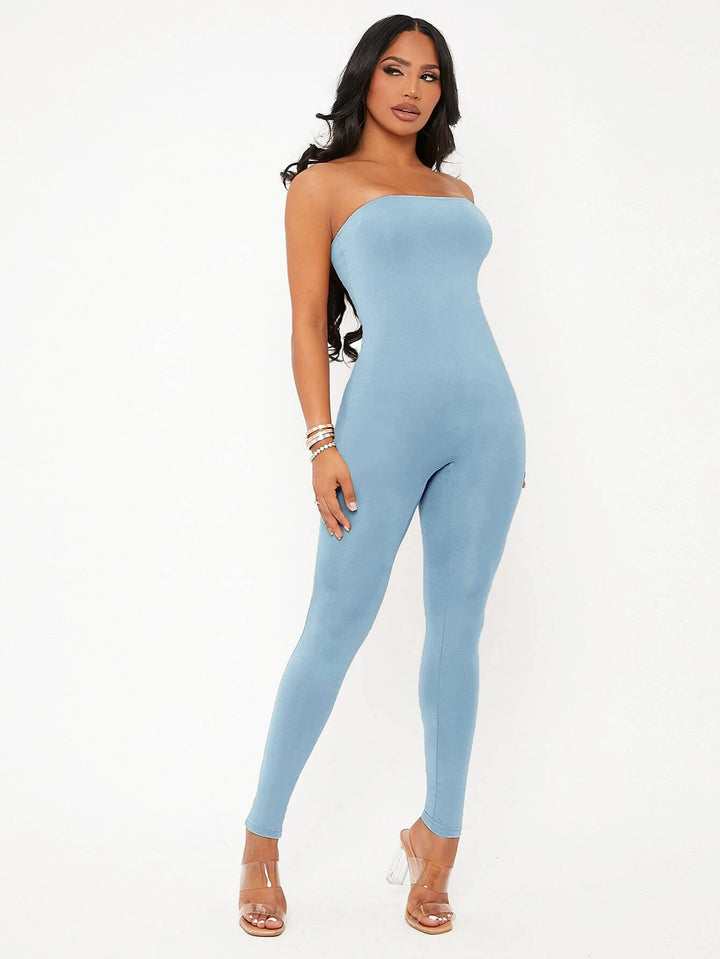 Sleeveless Tube Unitard Jumpsuit