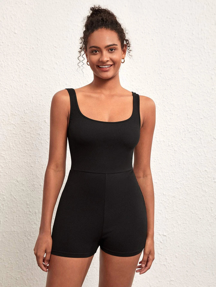 Cotton Tank Unitard Romper