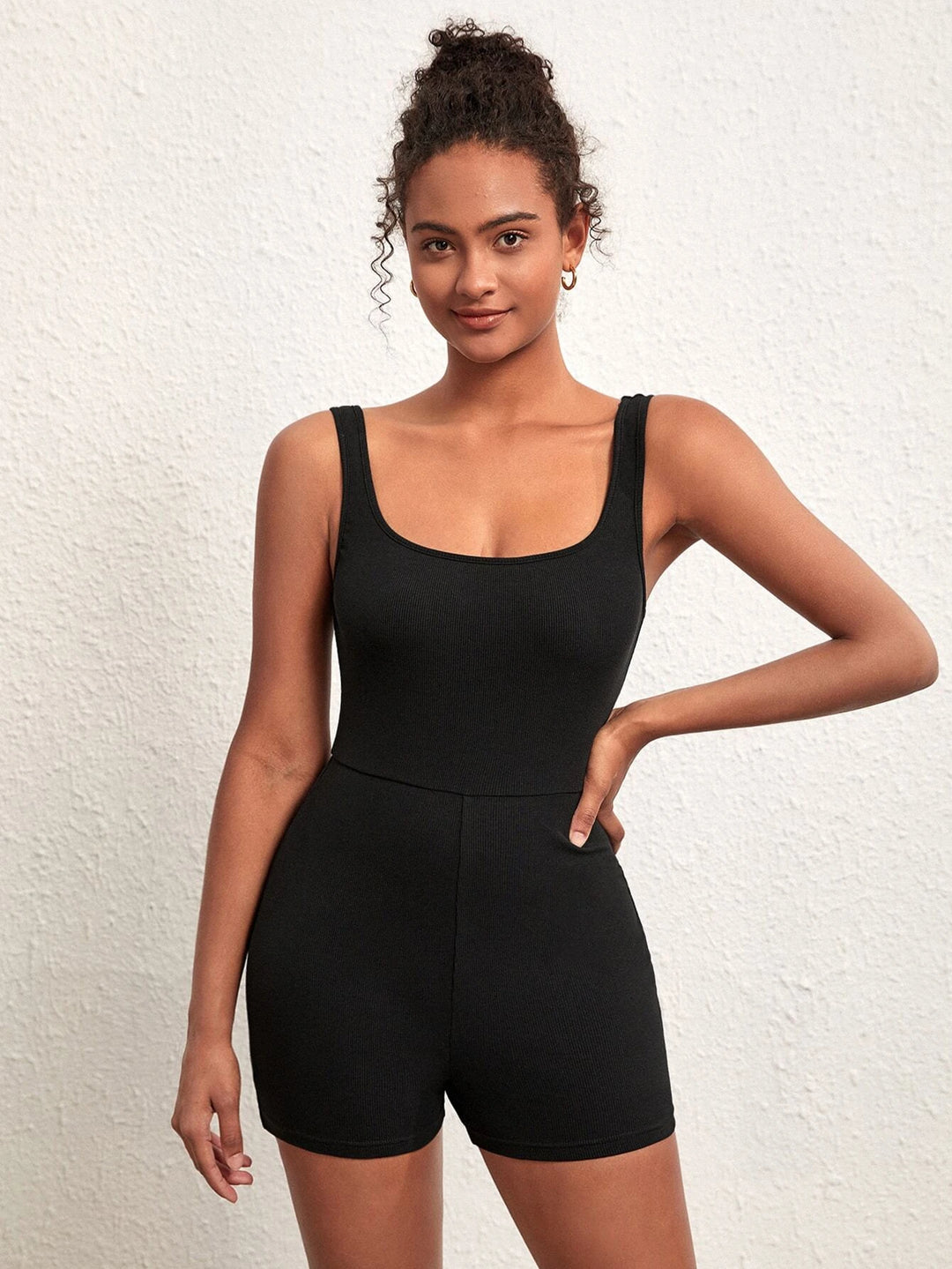 Cotton Tank Unitard Romper