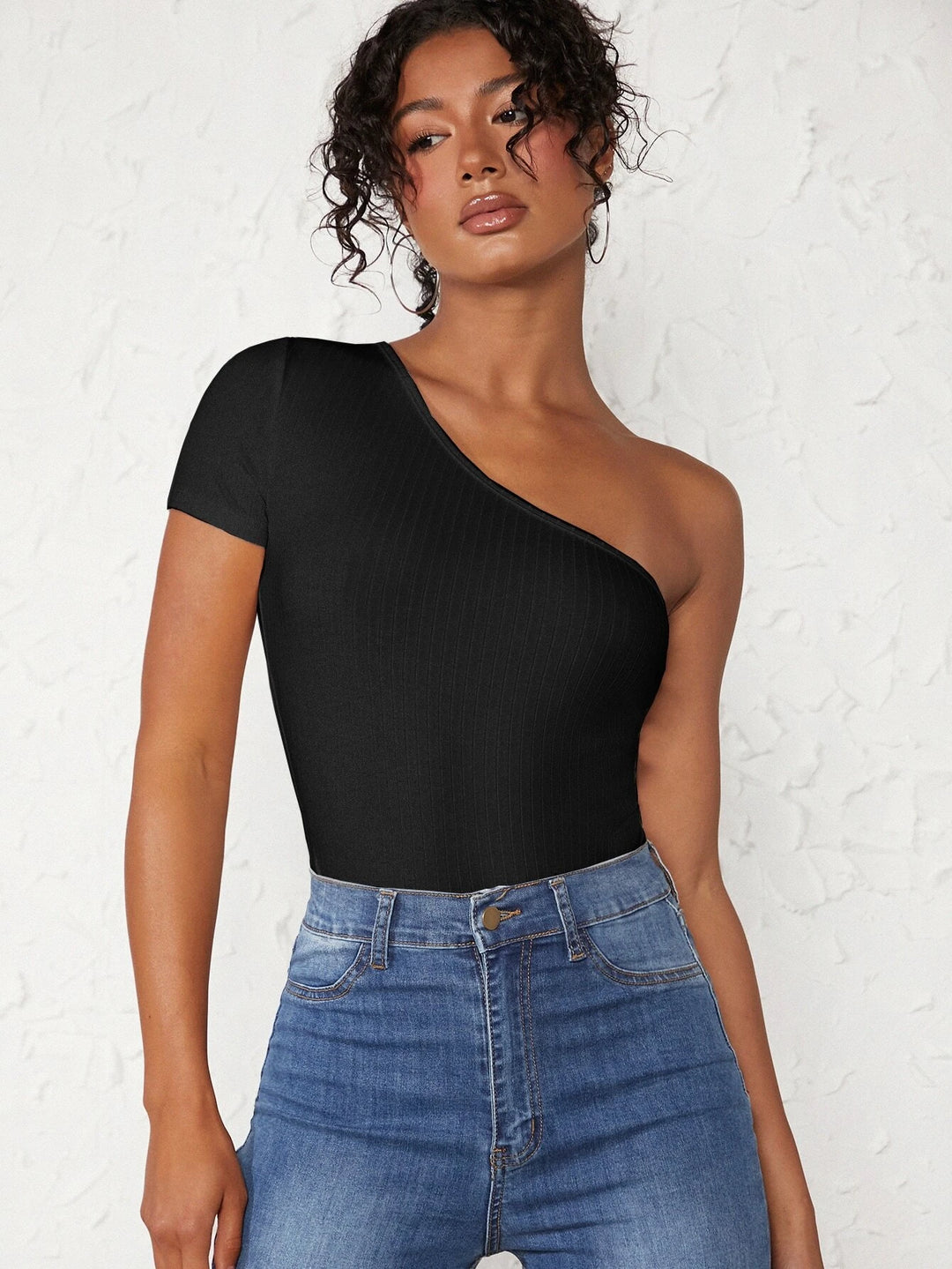 Casual Ribbed Knit Bodysuit