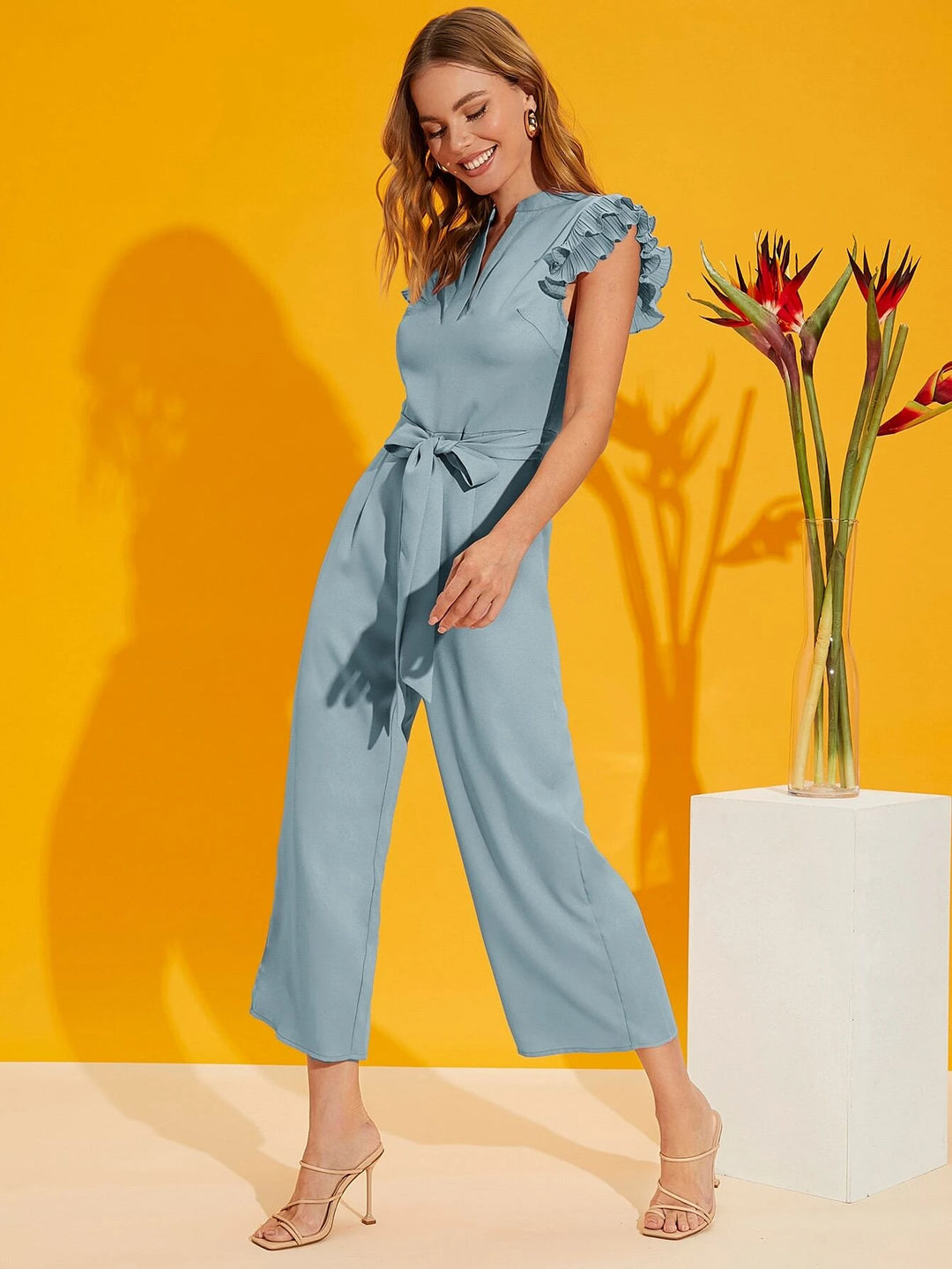 Butterfly Sleeved Jumpsuit