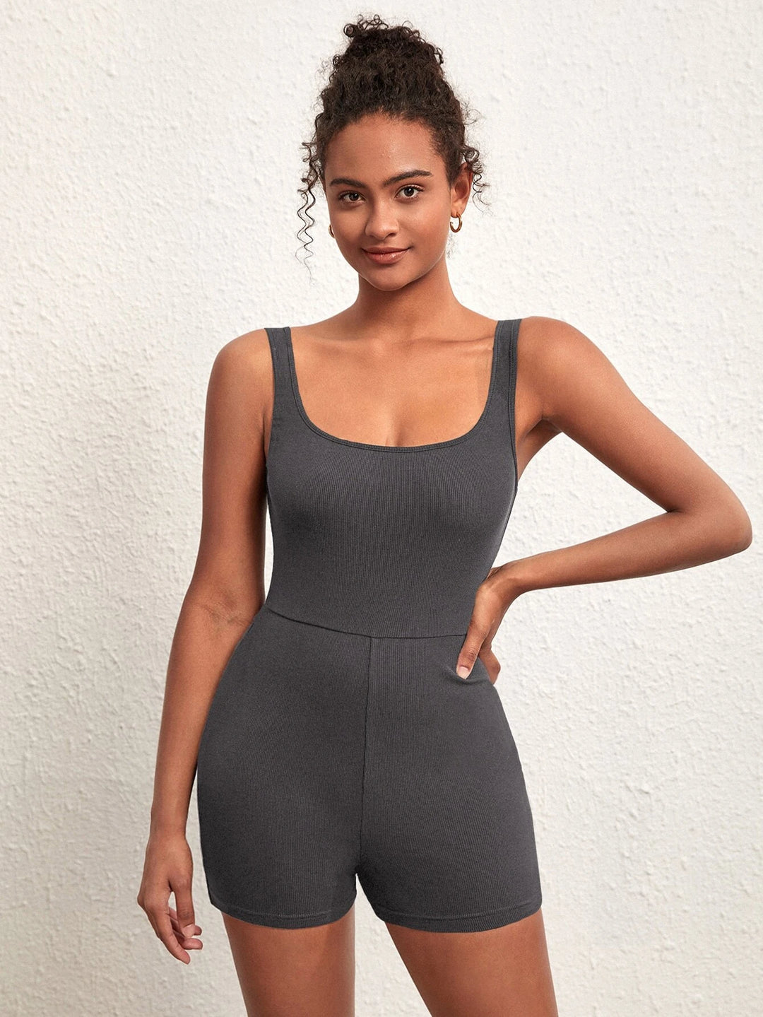 Cotton Tank Unitard Romper